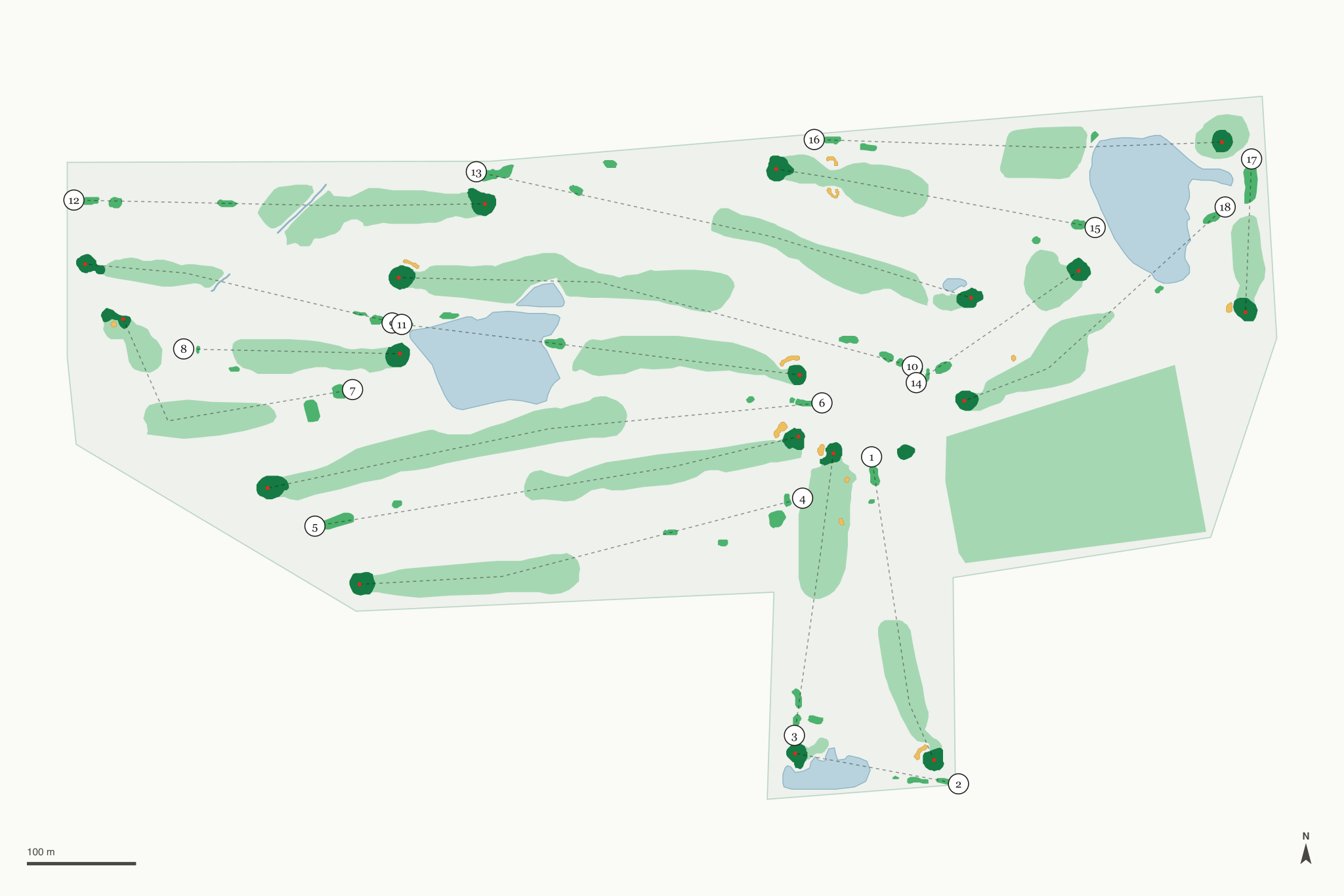 Map of Indian Hills Golf Course
