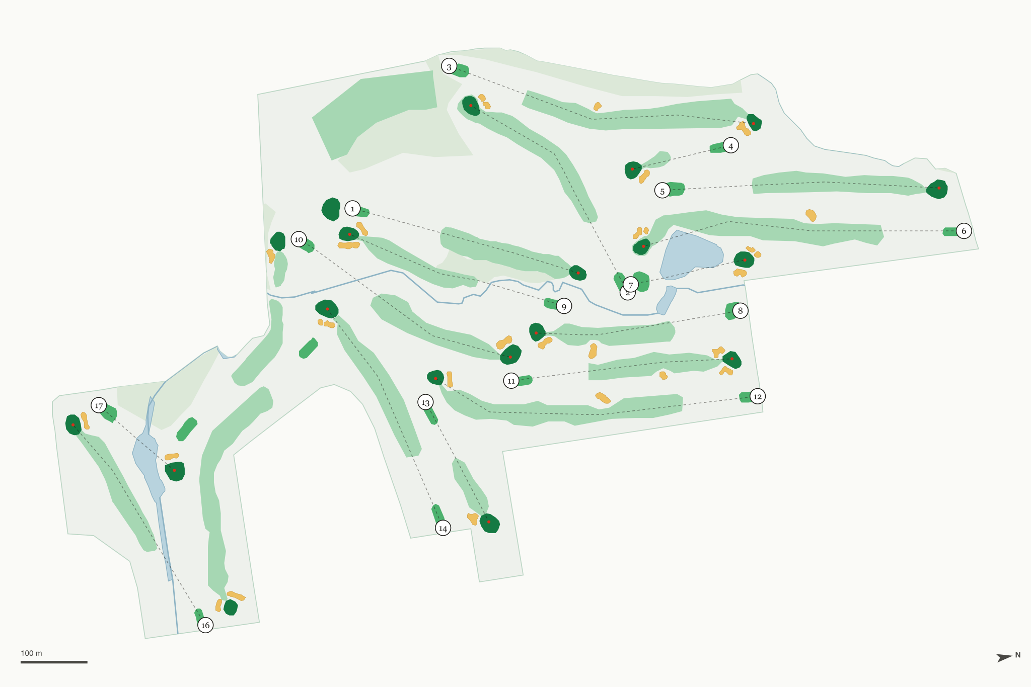 Map of Palatine Hills Golf Course & Clubhouse