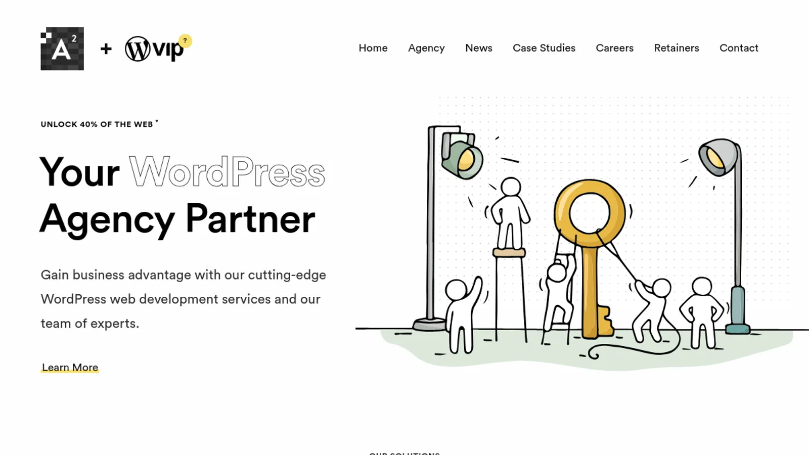 Screenshot of the Asquared Agency homepage