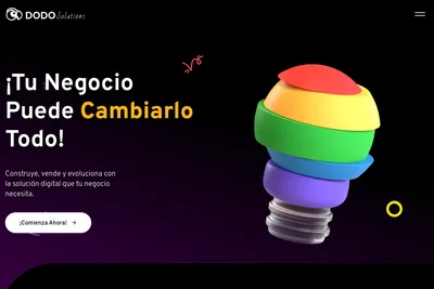 Screenshot of the DODO Solutions homepage