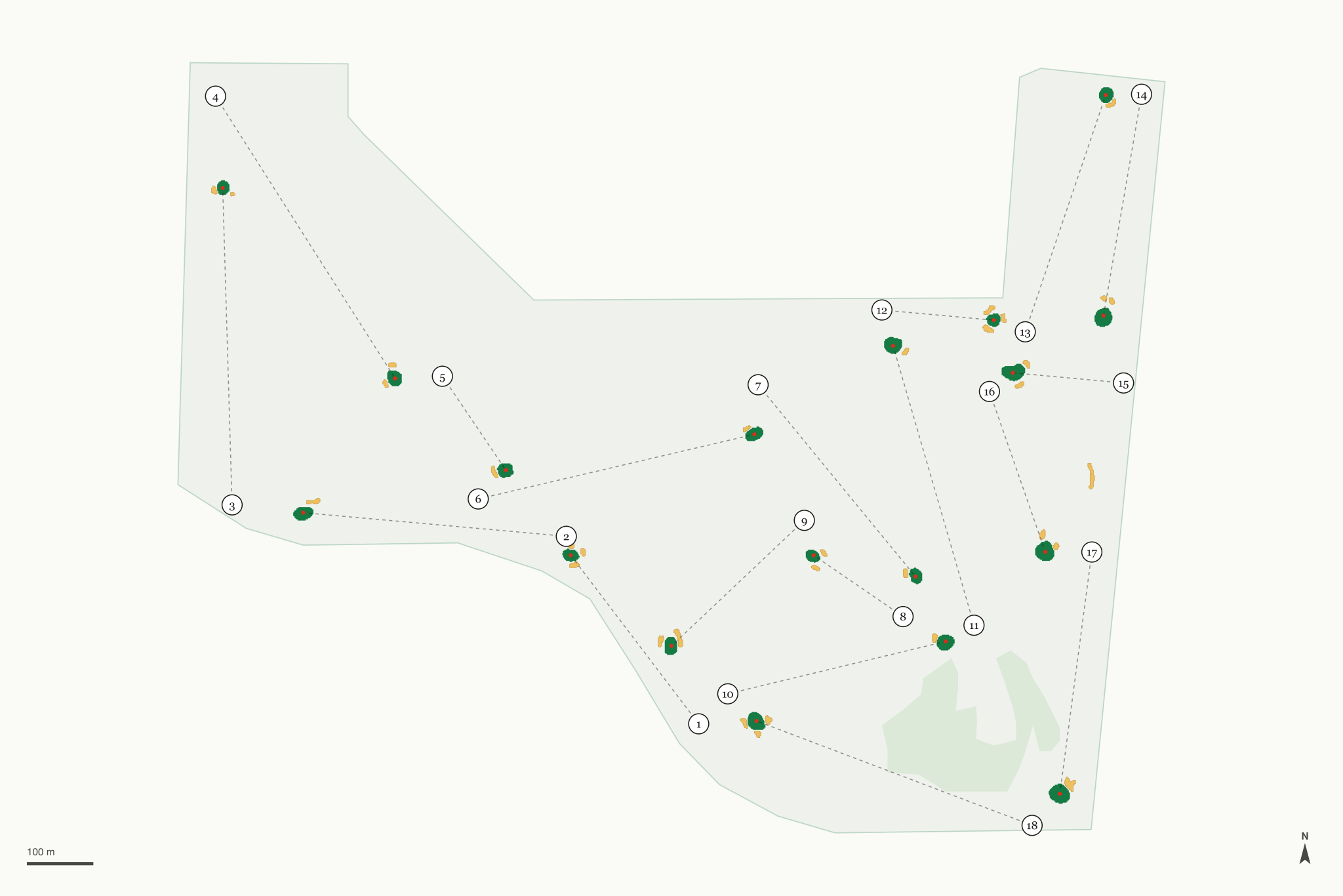 Map of Whispering Firs Golf Course