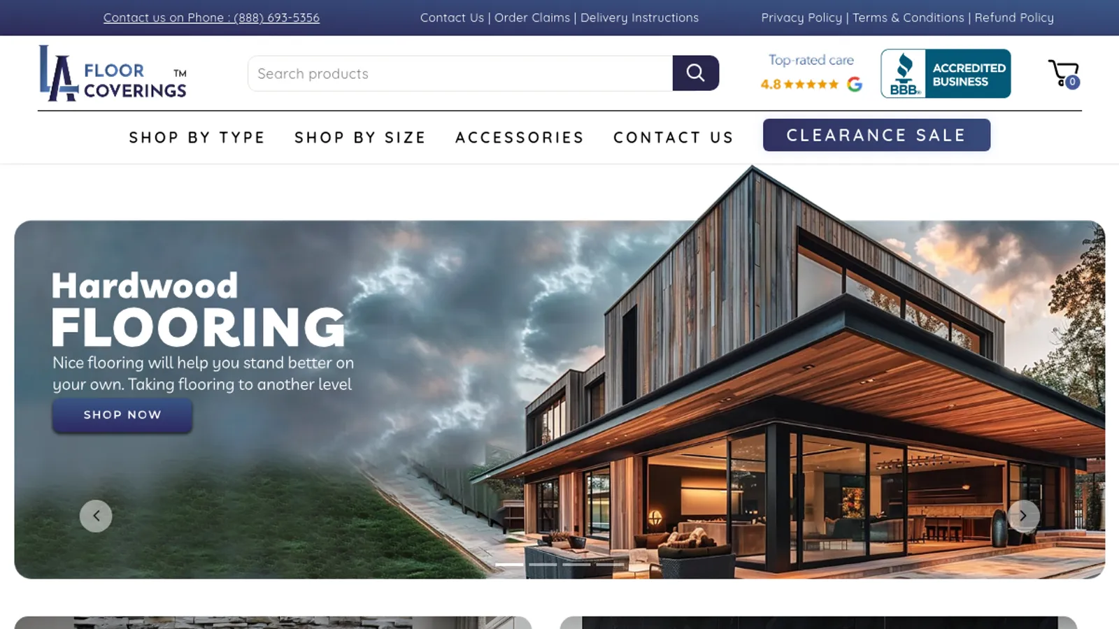 Screenshot of the Store Creations & Marketing Experts homepage