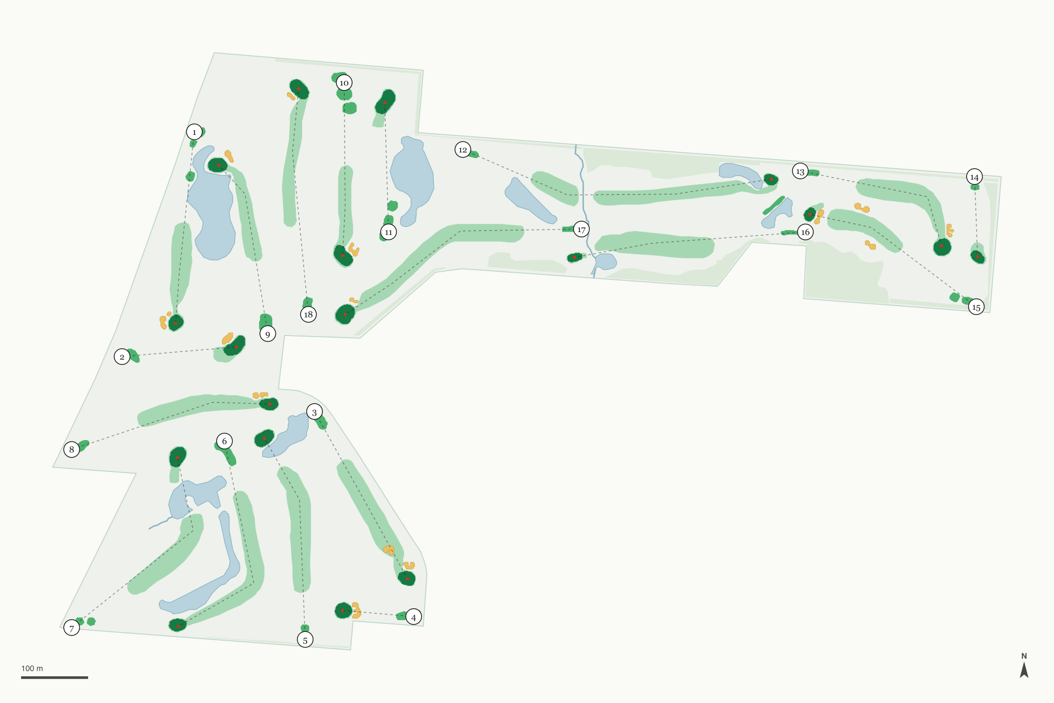 Map of Rocky Lakes Golf Course