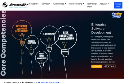 Screenshot of the Futuresoft India Pvt Ltd homepage