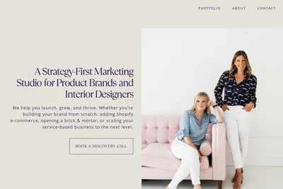 Screenshot of the Knack Marketing homepage