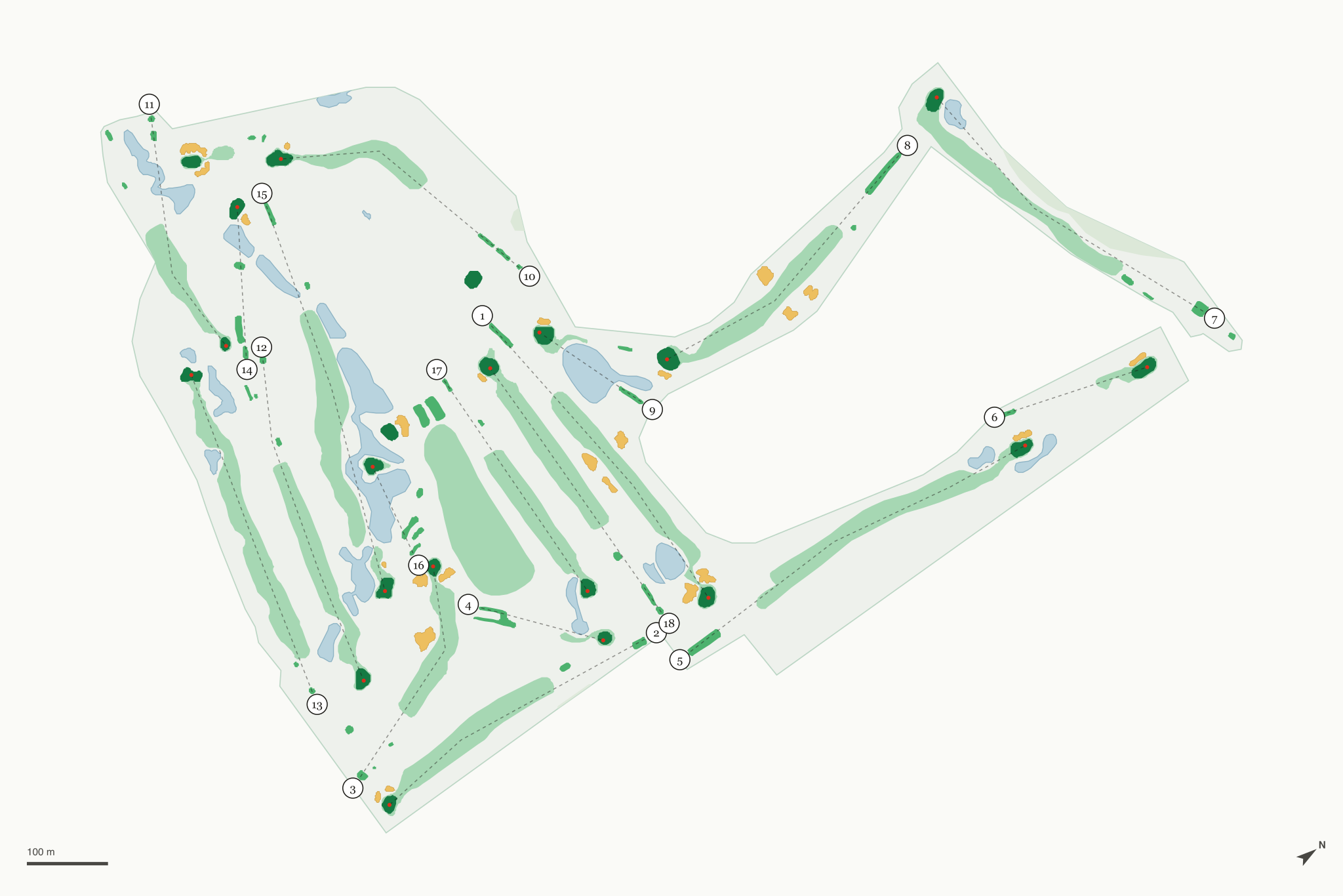 Map of Moorhead Country Club