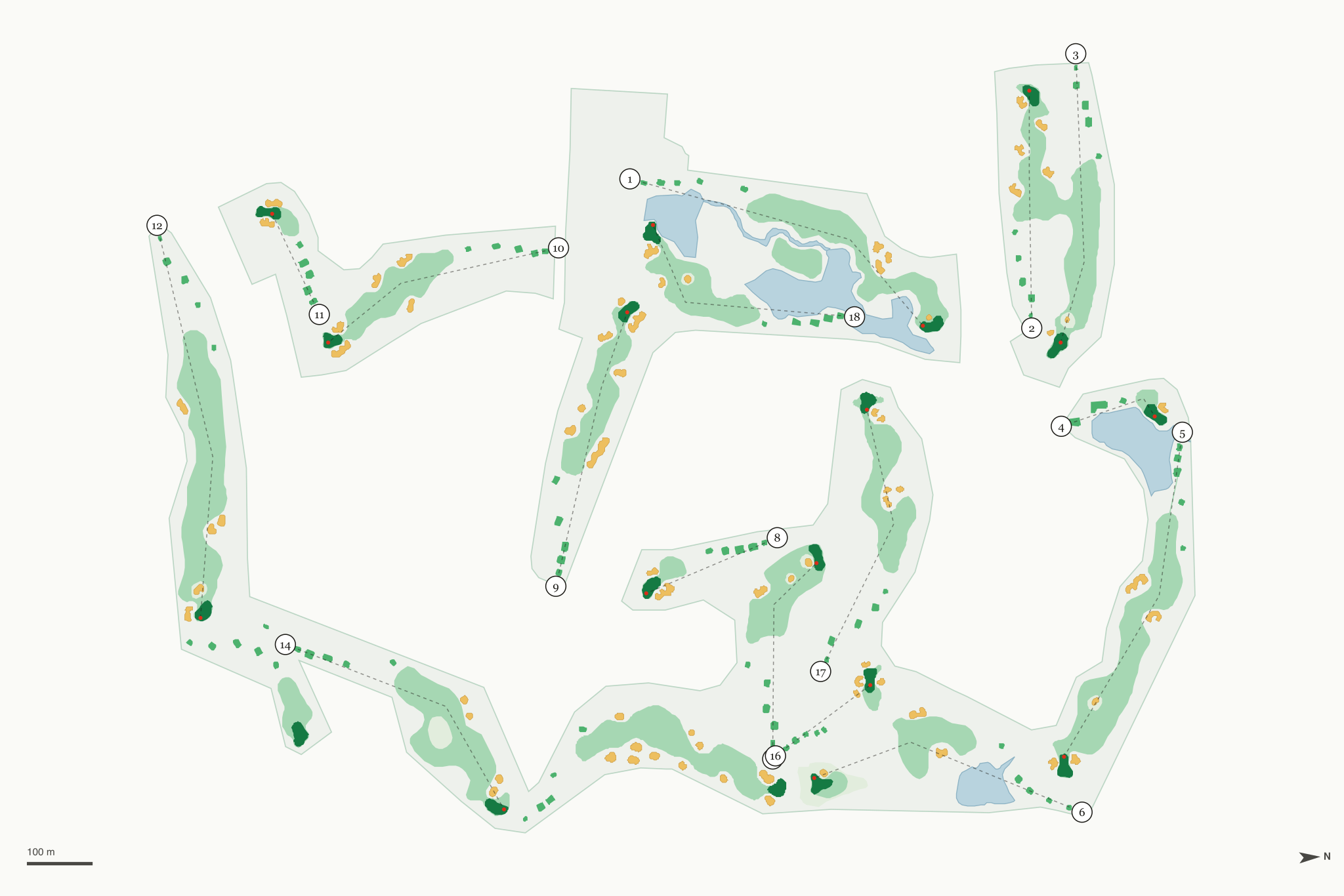 Map of Highland Meadows Golf Course