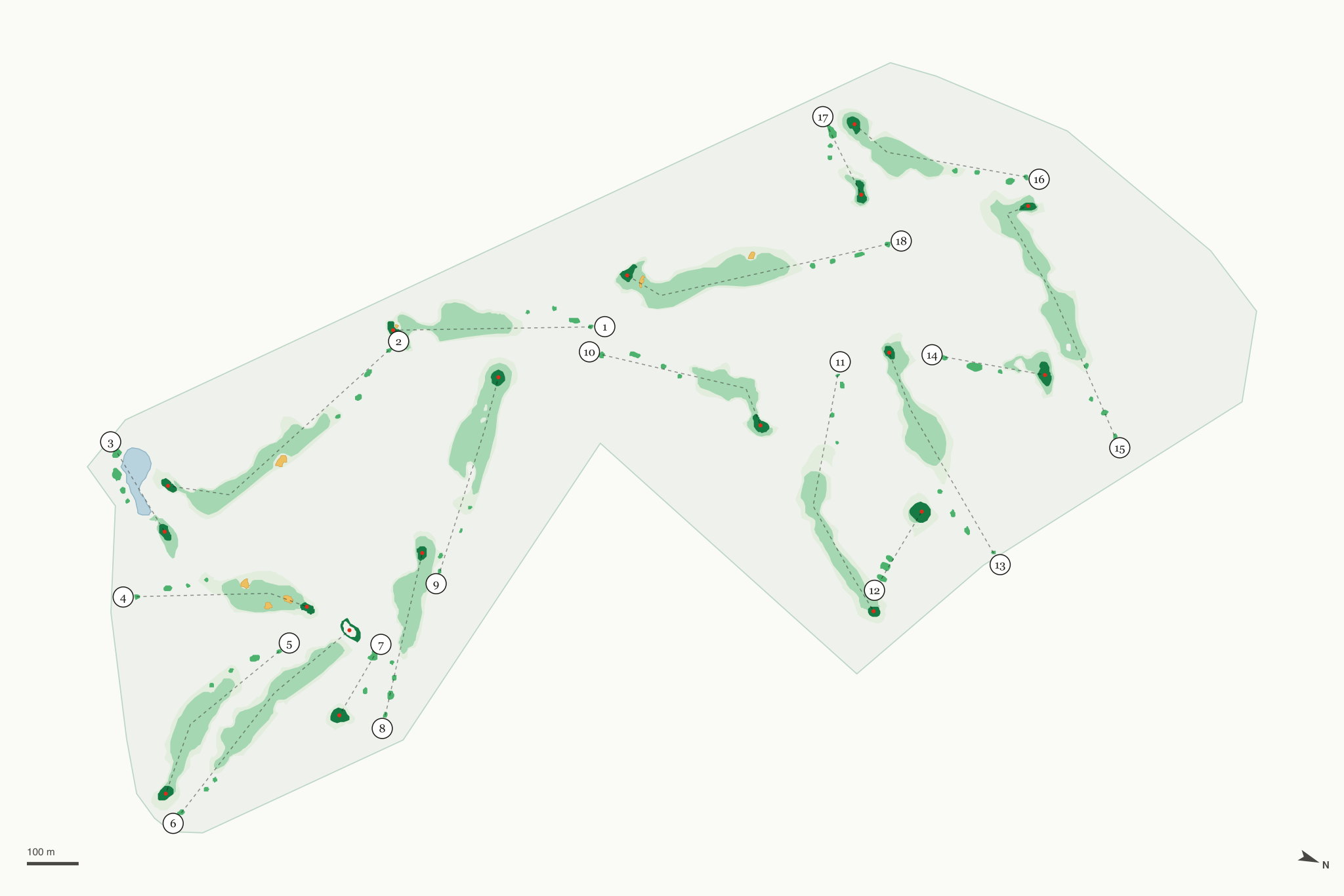 Map of Four Mile Ranch Golf Club