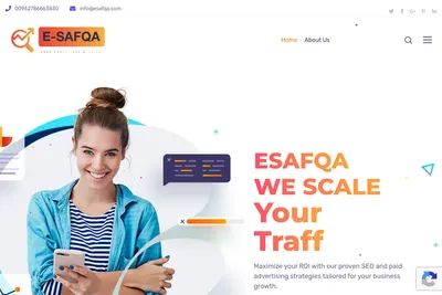 Screenshot of the E-SAFQA homepage
