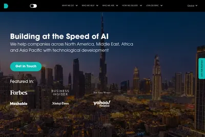 Screenshot of the Devsinc homepage