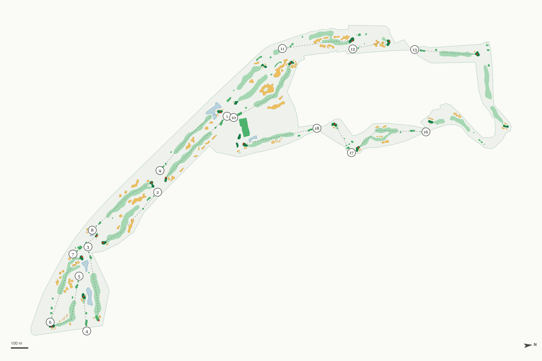 Map of Links at Northfork Golf Course