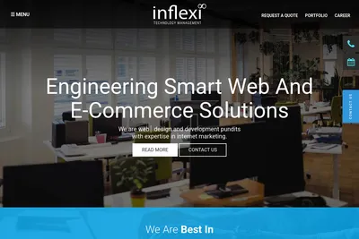 Screenshot of the Inflexi Technologies Pvt Ltd homepage