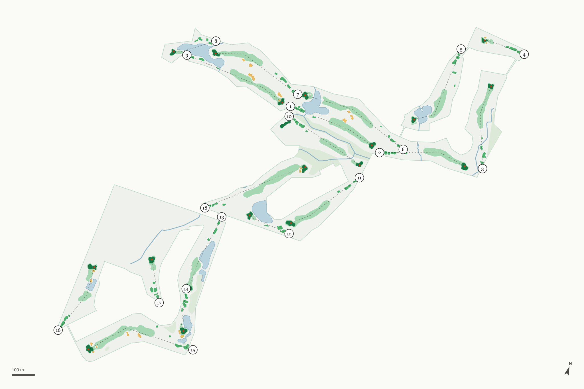 Map of Falls Golf Club