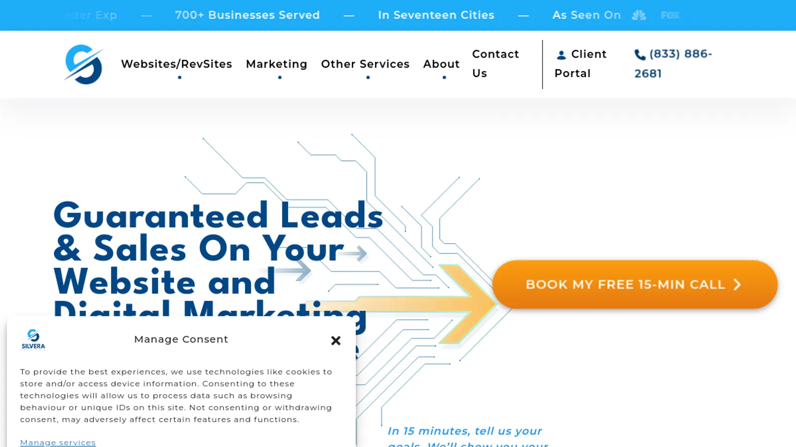 Screenshot of the Strive Enterprise homepage