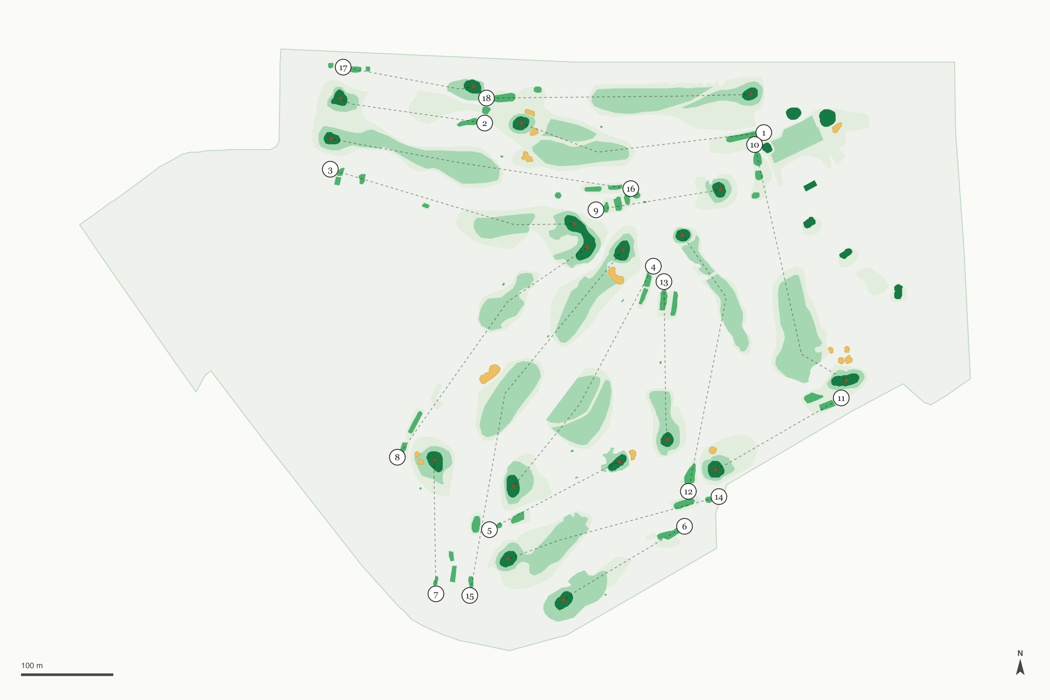 Map of Goat Hill Park Golf Course