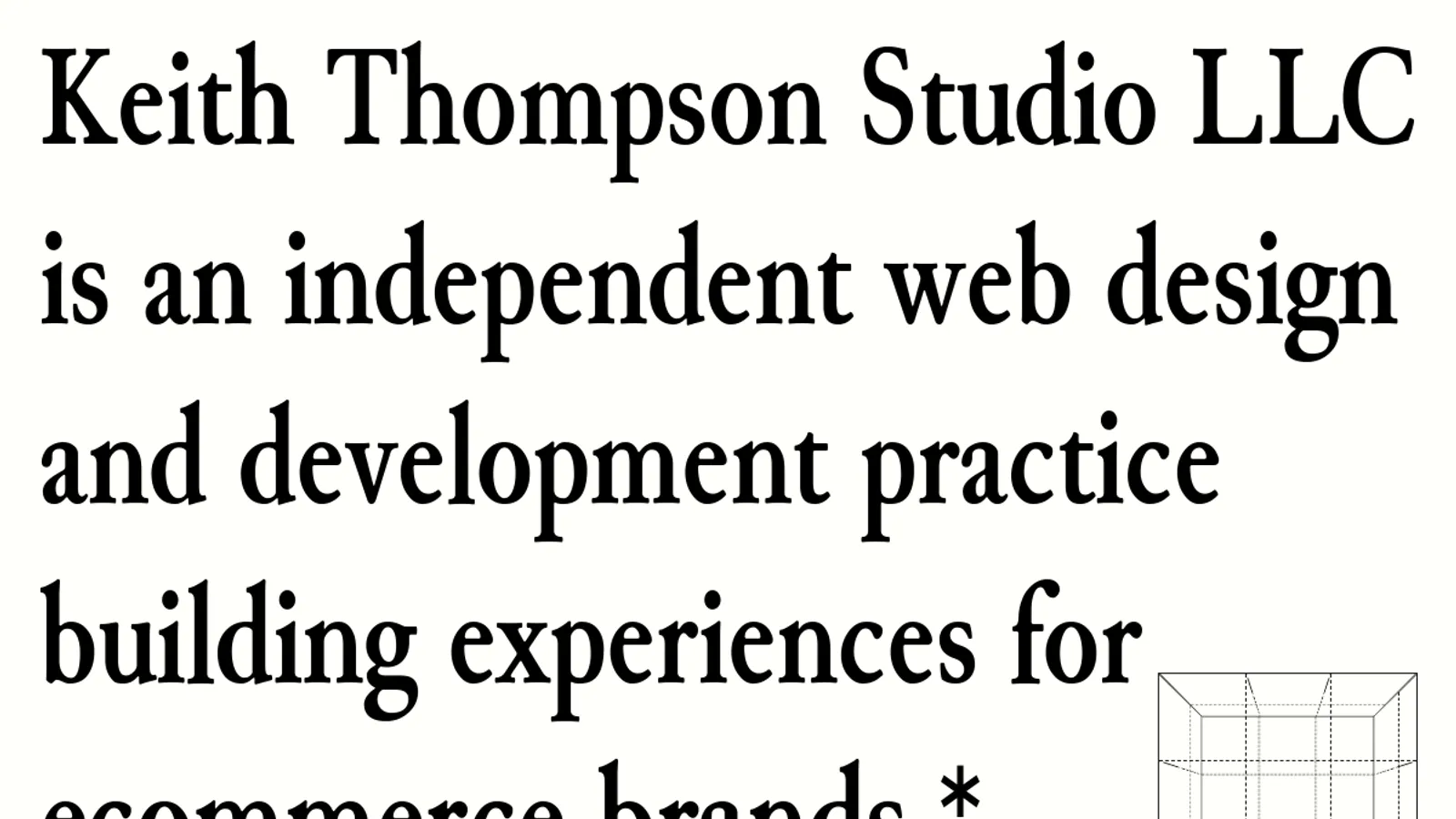 Screenshot of the Keith Thompson Studio LLC homepage