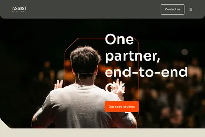 Screenshot of the Assist Digital Nederland homepage