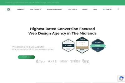 Screenshot of the complx.co homepage