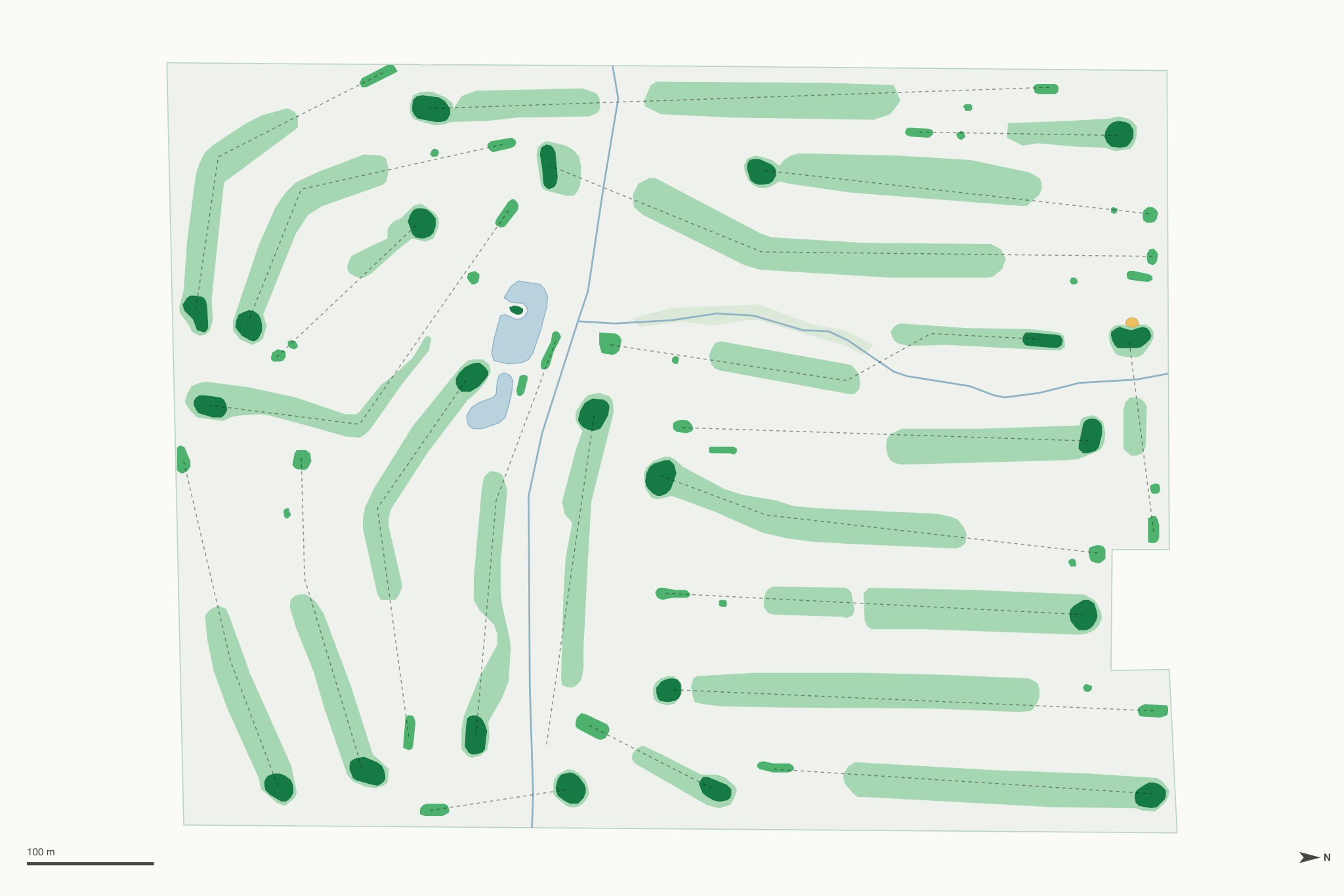 Map of Hidden Hills Golf Course