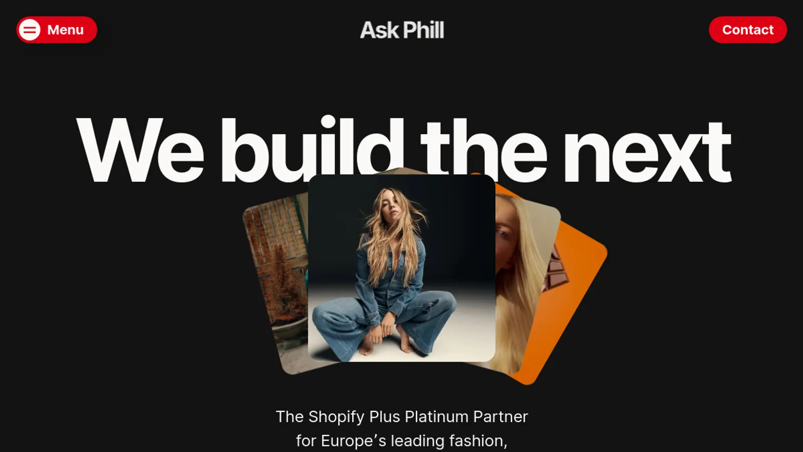 Screenshot of the Ask Phill homepage
