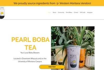 Pearl Boba Tea - University website homepage