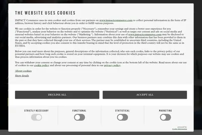 Screenshot of the IMPACT Commerce homepage