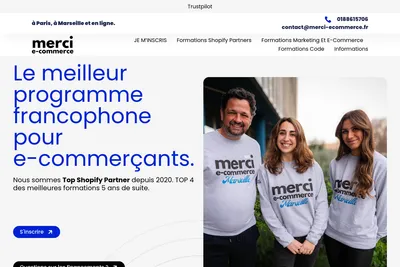Screenshot of the Merci e-commerce homepage