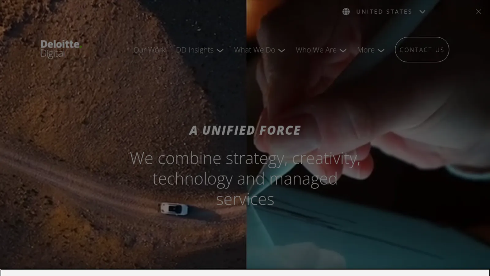 Screenshot of the Deloitte Digital homepage