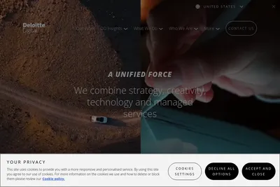 Screenshot of the Deloitte Digital homepage