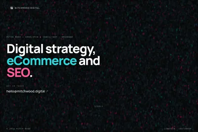 Screenshot of the mitchwood.digital homepage