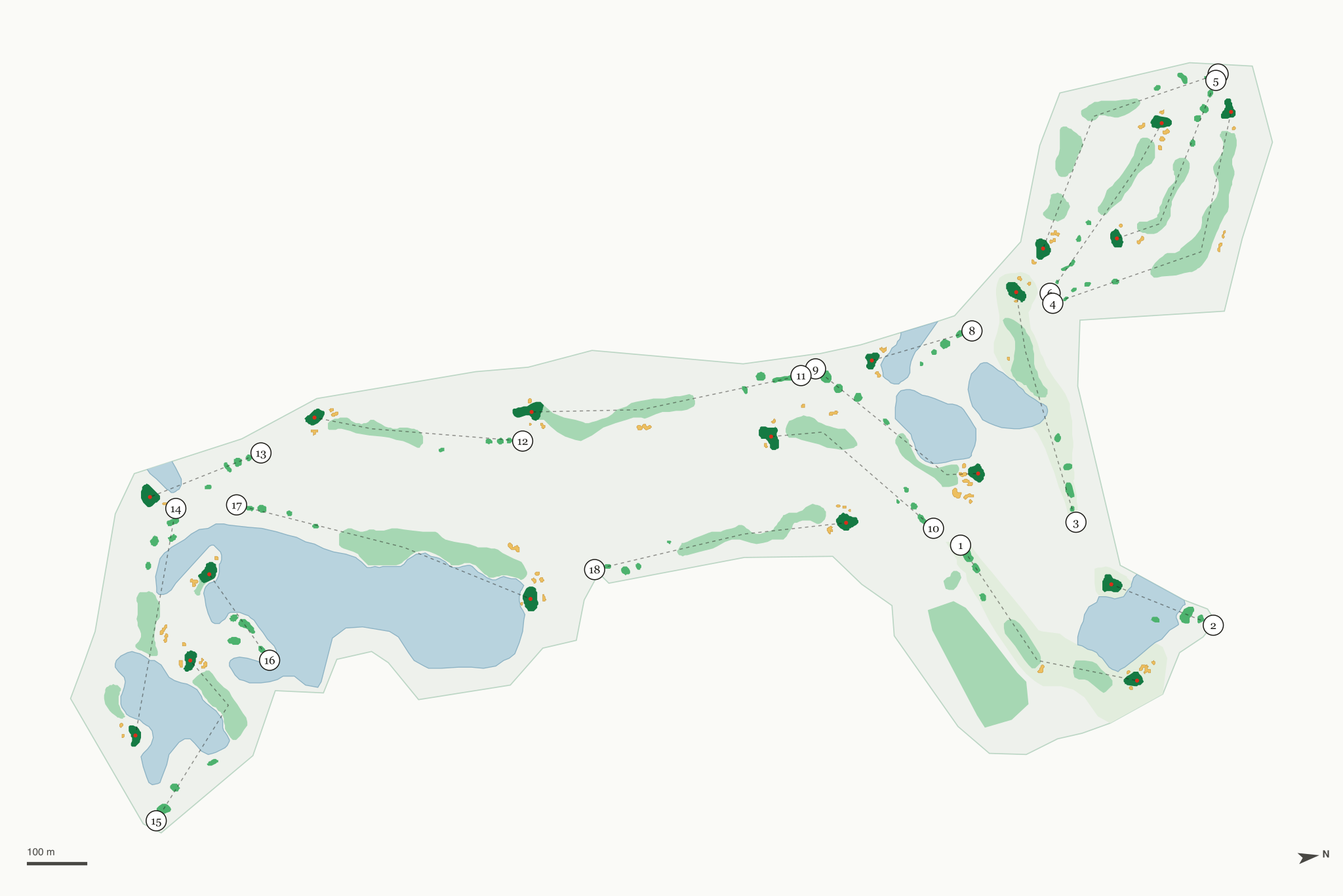Map of St Ives Golf Course
