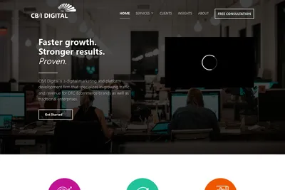 Screenshot of the CB/I DIGITAL INC homepage
