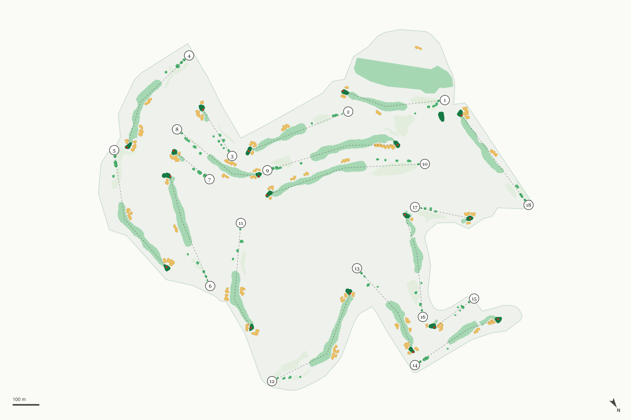 Map of Thousand Oaks Golf Club