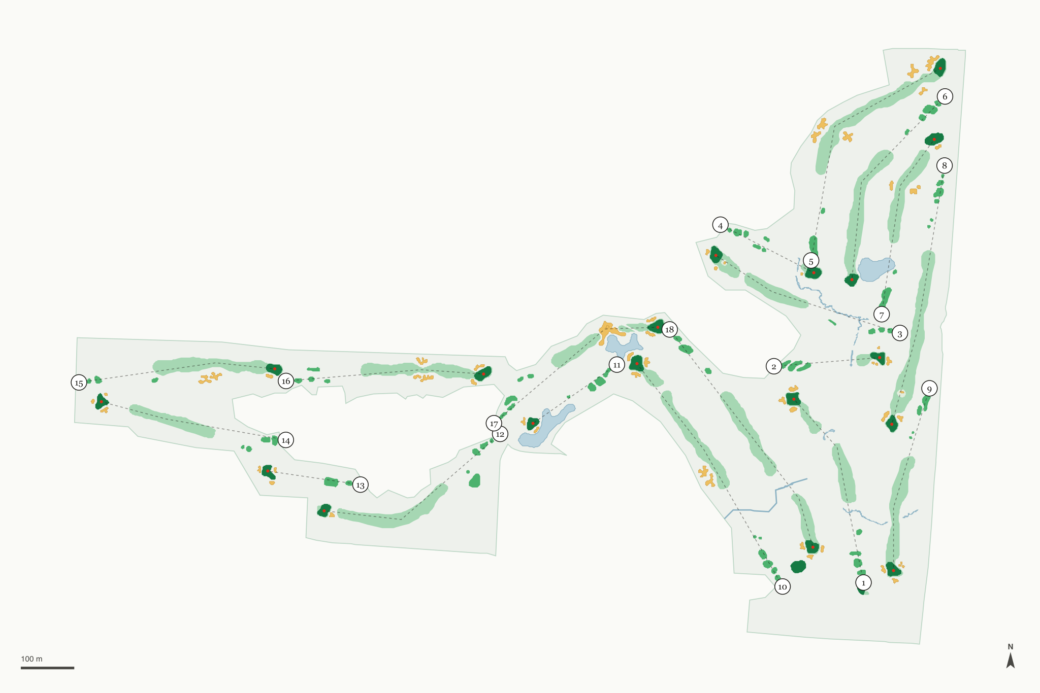 Map of Blue Ash Golf Course