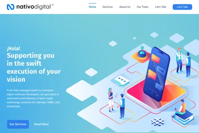 Screenshot of the NDSOFT LLC homepage