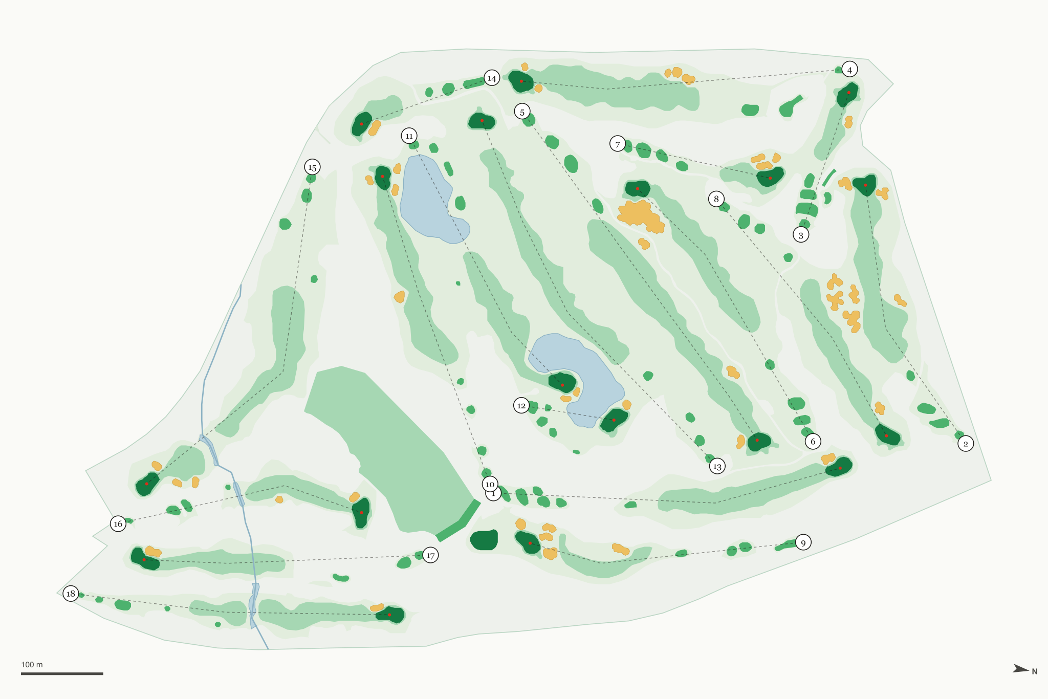 Map of Old Mill Golf Course