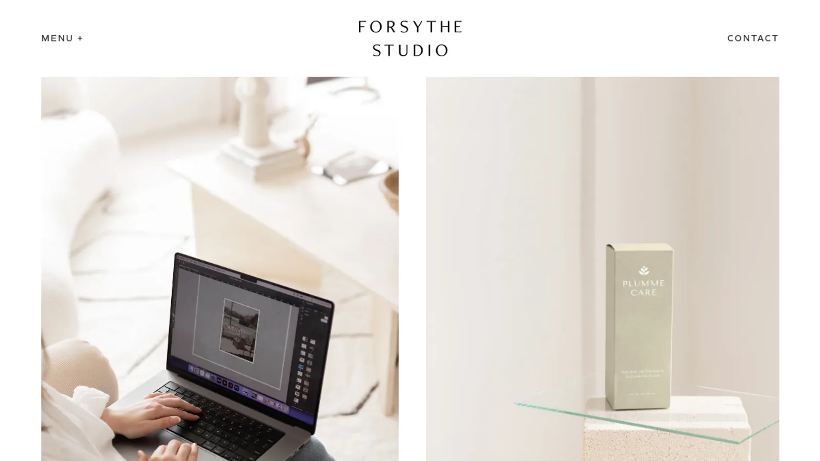 Screenshot of the Forsythe Studio homepage