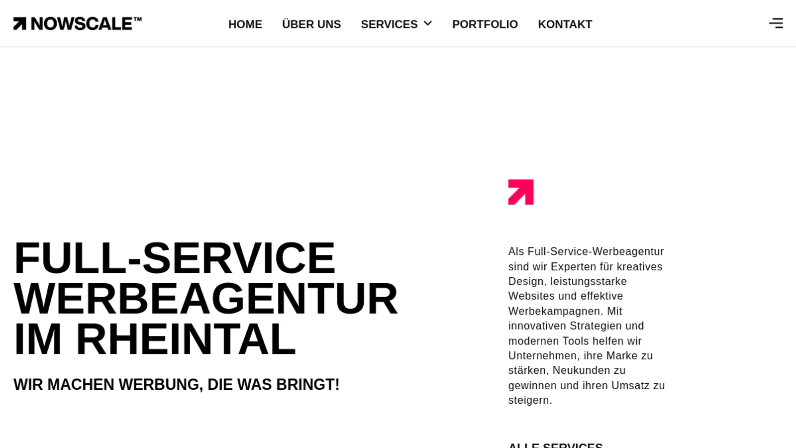 Screenshot of the FSP Nowscale GmbH homepage