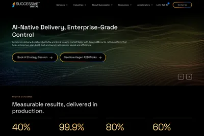 Screenshot of the Successive Digital homepage