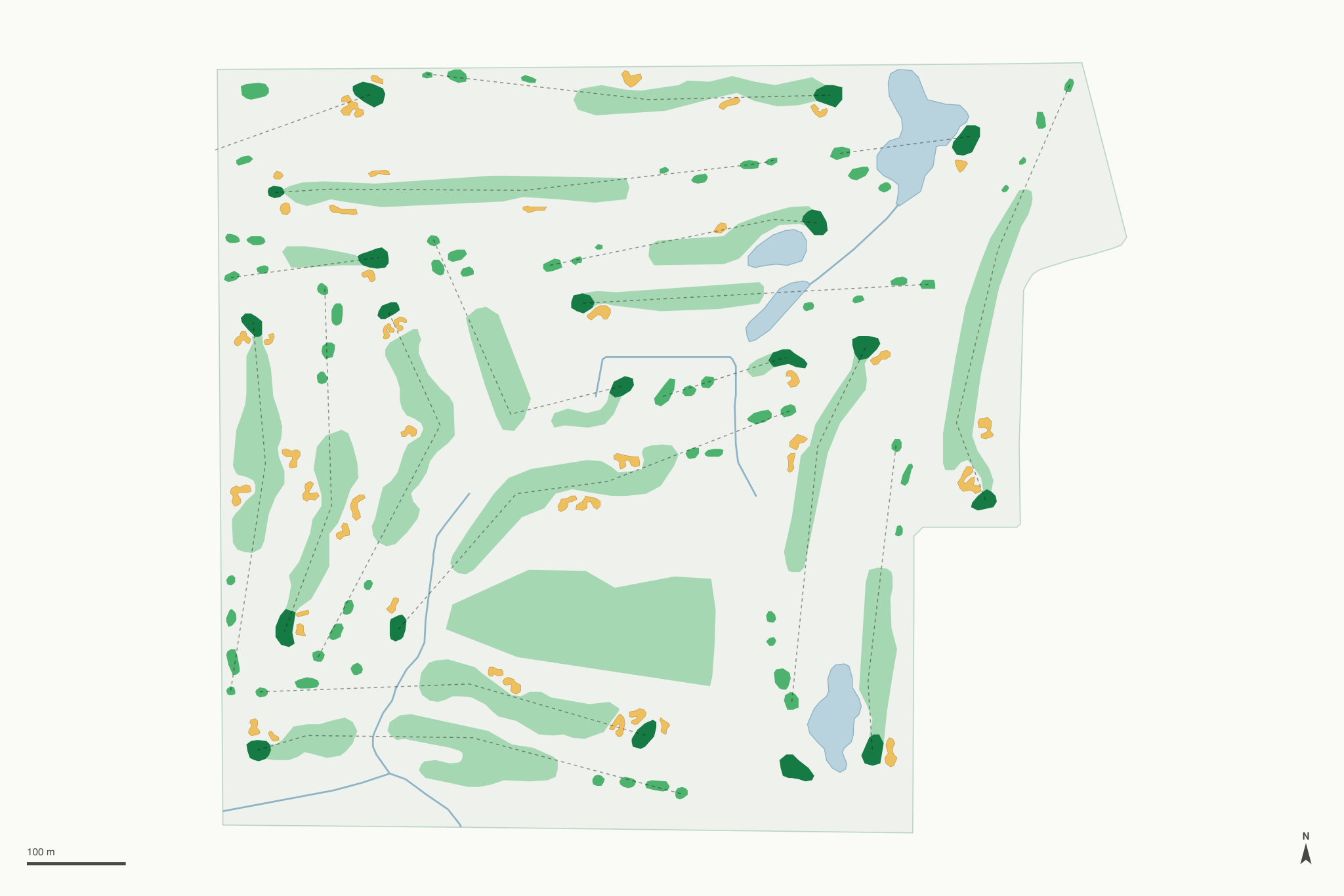 Map of Veterans Memorial Golf Course, formerly known as Willow Glen Golf Club