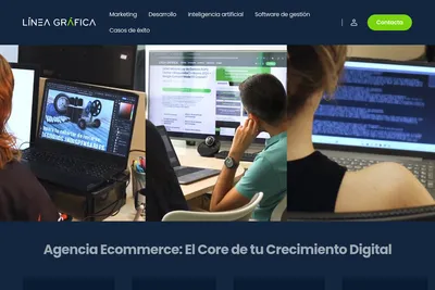 Screenshot of the LÍNEA GRÁFICA homepage