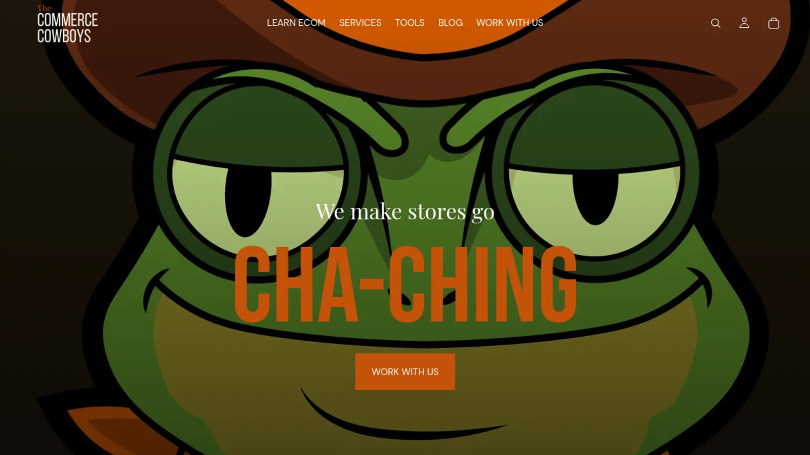 Screenshot of the The Commerce Cowboys homepage