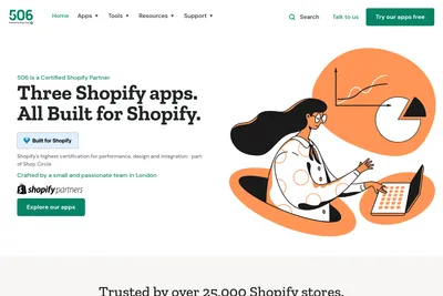 Screenshot of the 506 homepage
