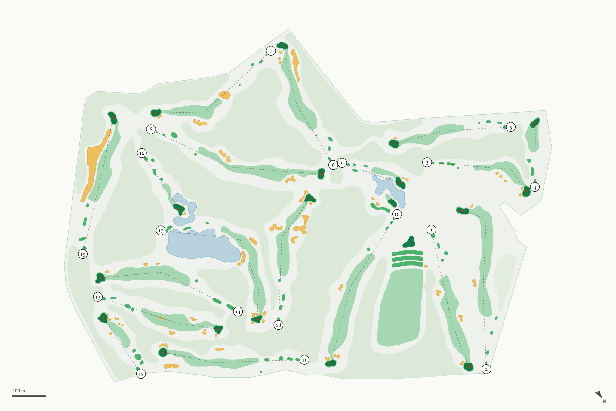 Map of Teal Bend Golf Club