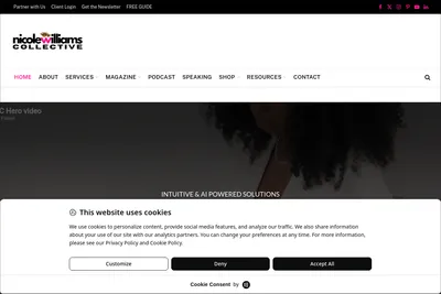 Screenshot of the Nicole Williams Collective, LLC homepage