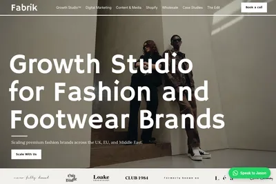 Screenshot of the Fabrik homepage