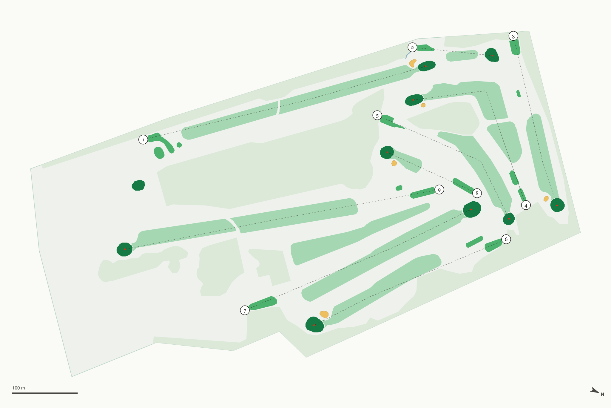 Map of Berry Hill Golf Course
