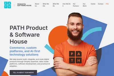 Screenshot of the PATH Product & Software House homepage