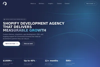 Screenshot of the Mgroup homepage