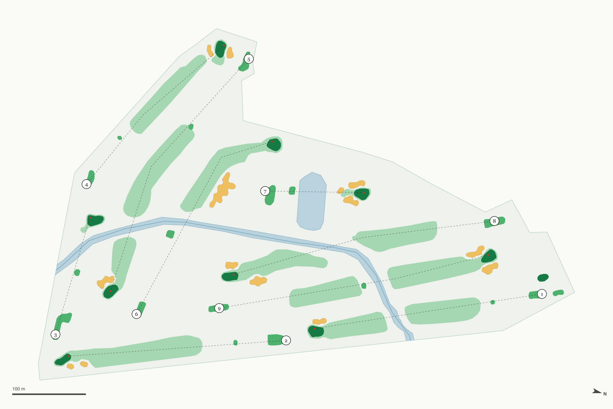 Map of Vernon Hills Golf Course